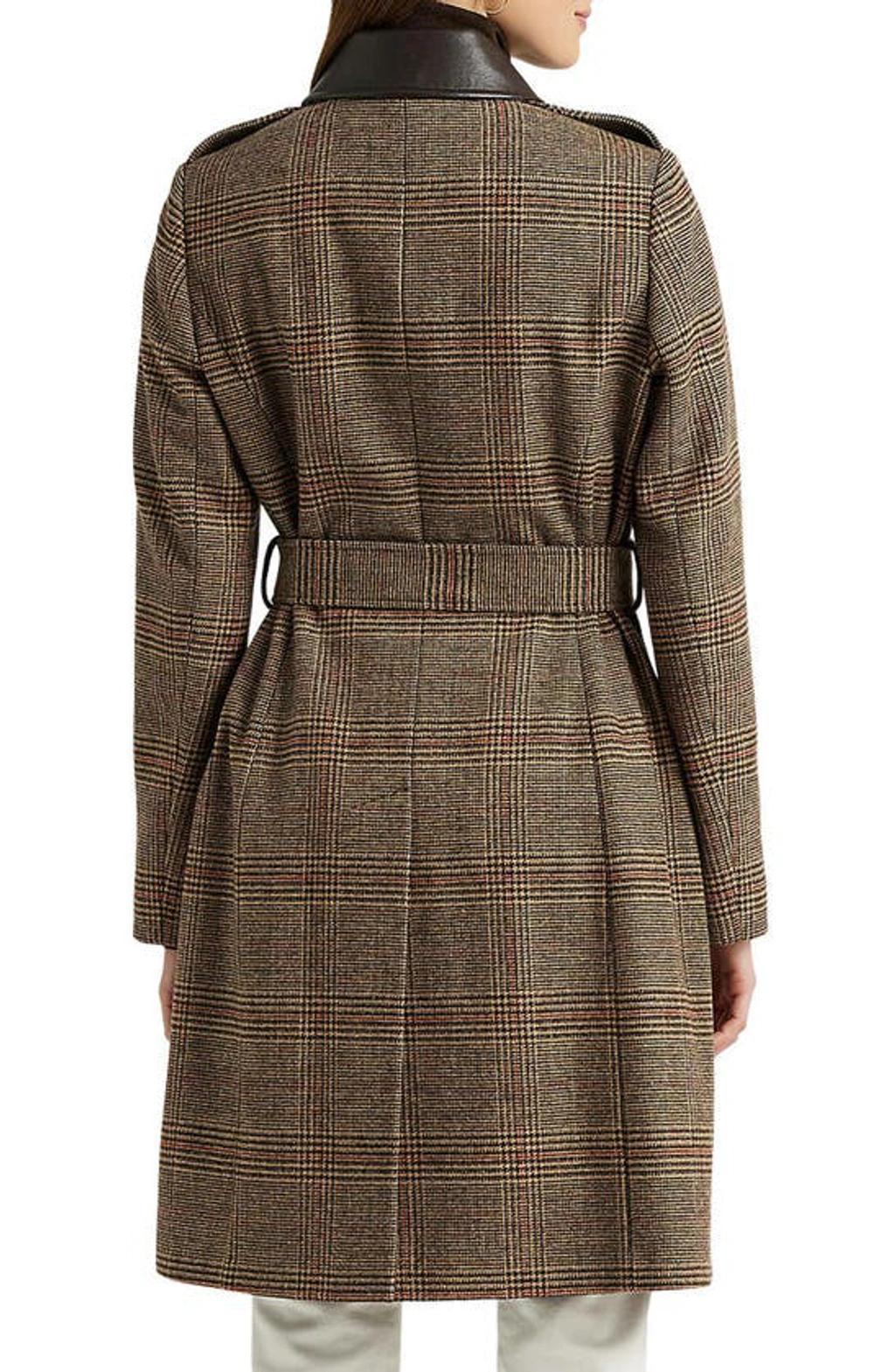 LAUREN RALPH LAUREN Houndstooth Trench Coat In Heritage Plaid Product Image