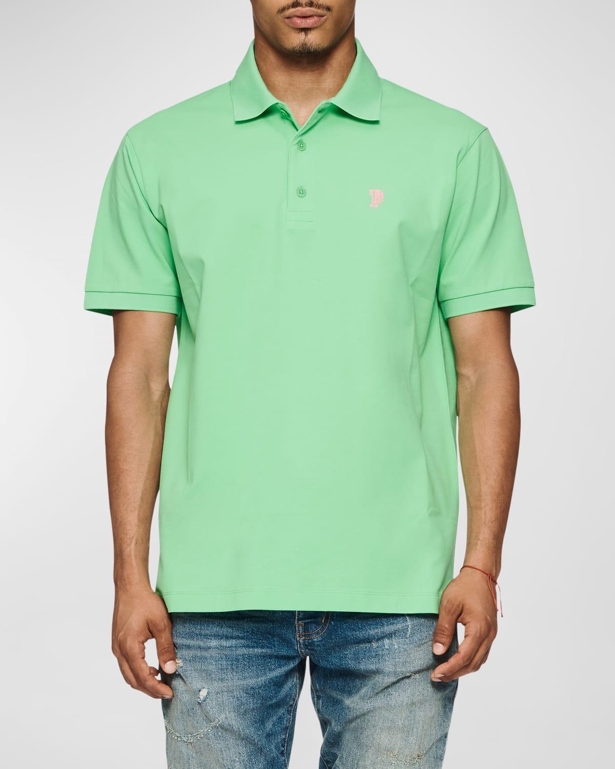 Mens Pique Logo Polo Shirt Product Image