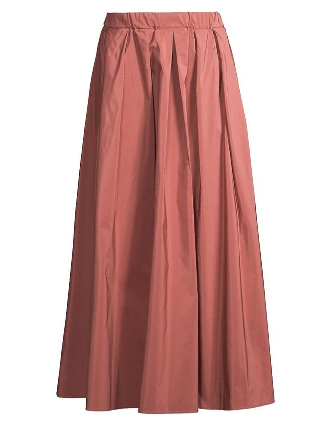 Womens Egidio Cotton-Blend Pleated Maxi Skirt Product Image