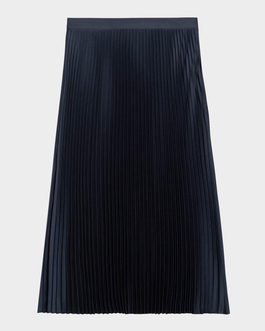 Satin Pleated Skirt Product Image