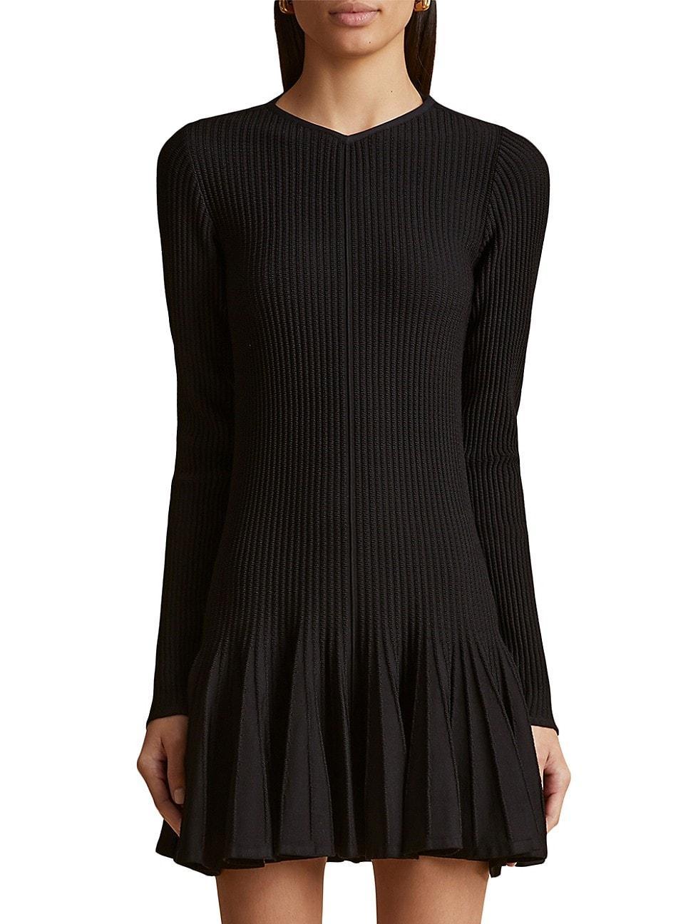 Womens Mamie Ribbed-Knit Minidress Product Image