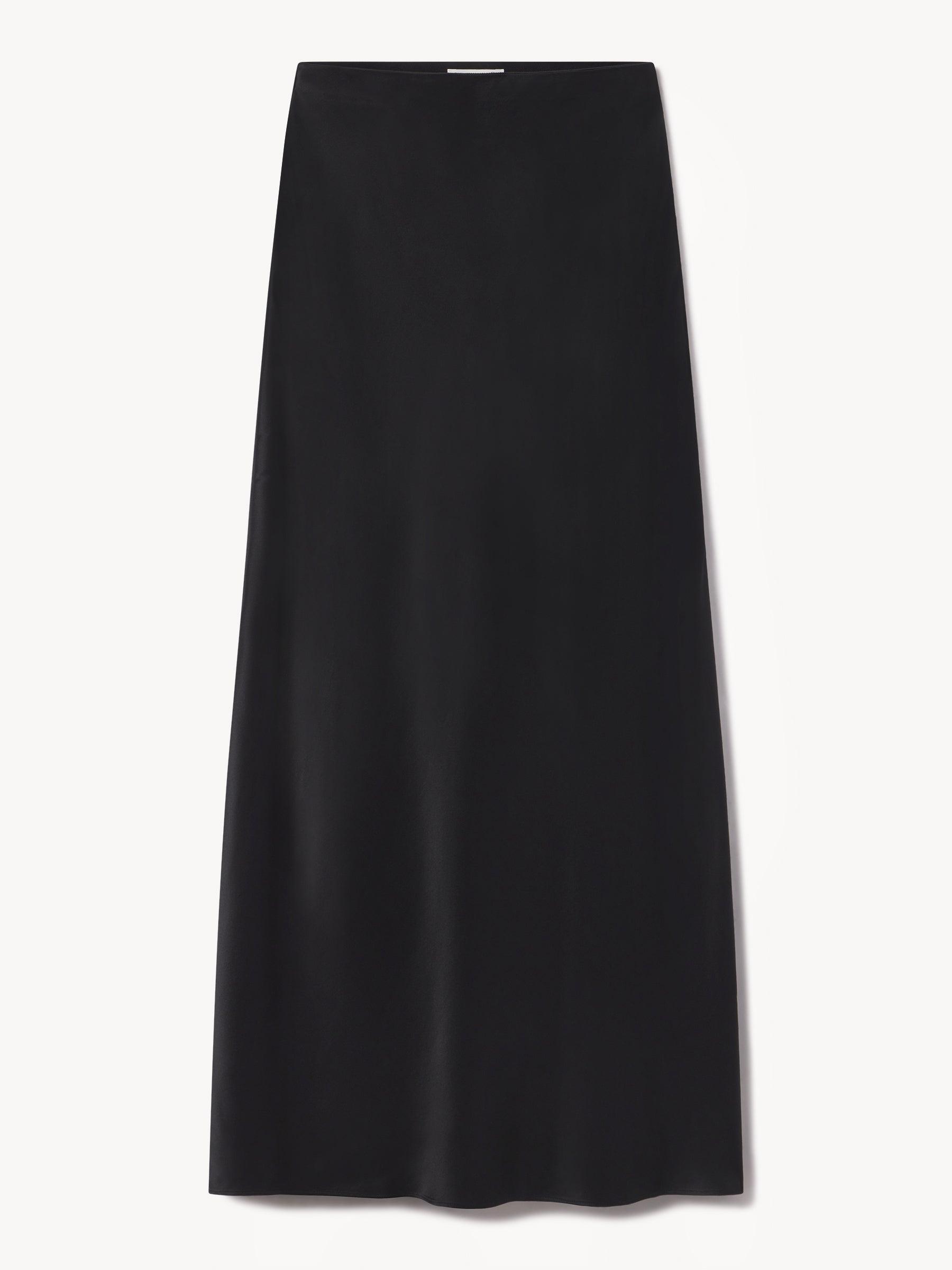 Black Sunset Silk Slip Skirt product image