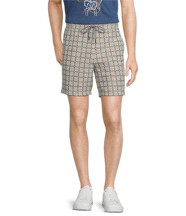 Rowm On The Range Flat Front Jacquard Geometric 7#double; Inseam Shorts Product Image