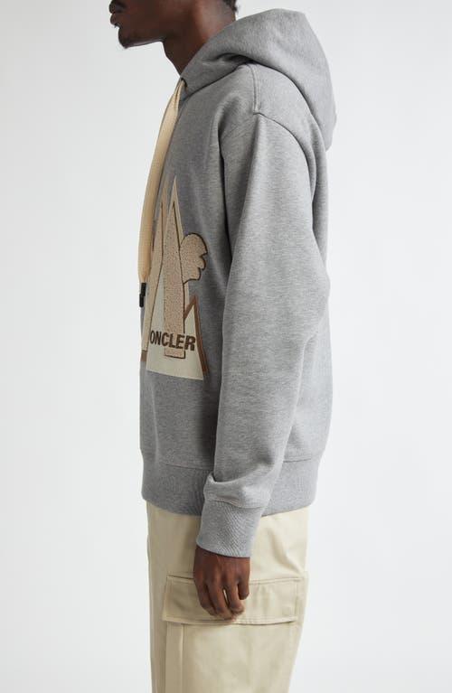 Grenoble Logo Printed Drawstring Hoodie In Grey Product Image