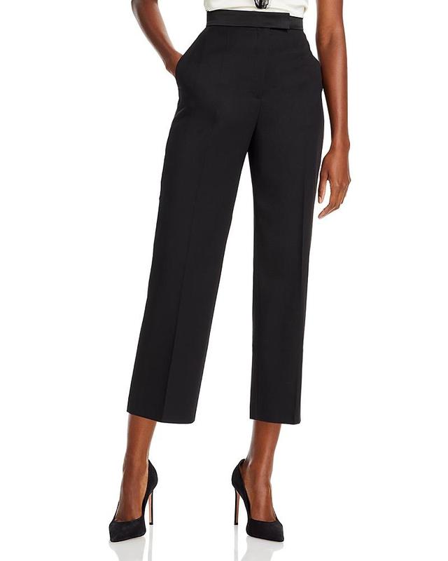 Boss Cropped Straight Leg Twill Tuxedo Pants Product Image