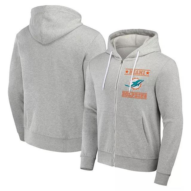 Mens NFL x Darius Rucker Collection by Fanatics Gray Miami Dolphins Domestic Full-Zip Hoodie Product Image