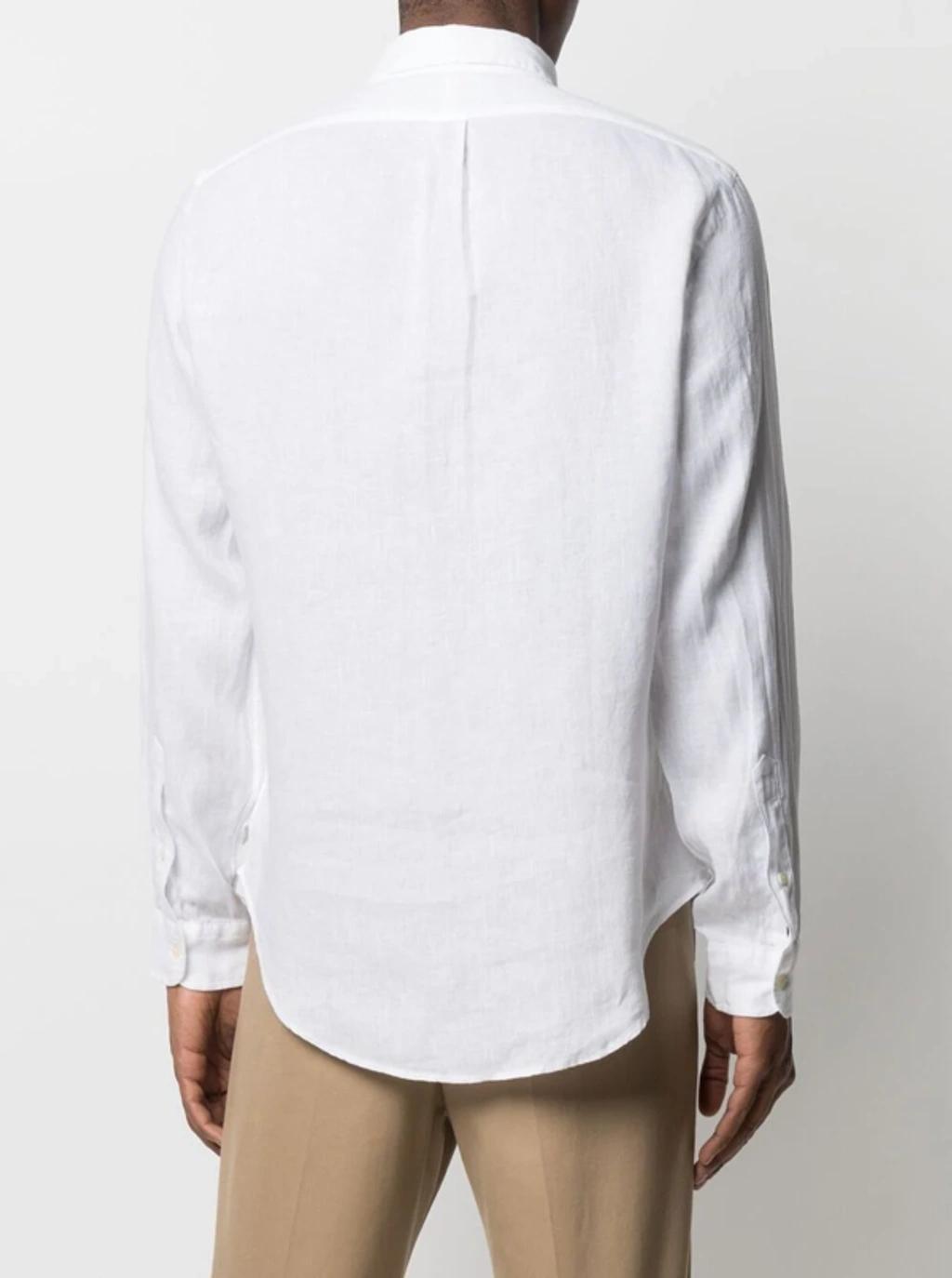 Logo Embroidered Poplin Shirt In White Product Image