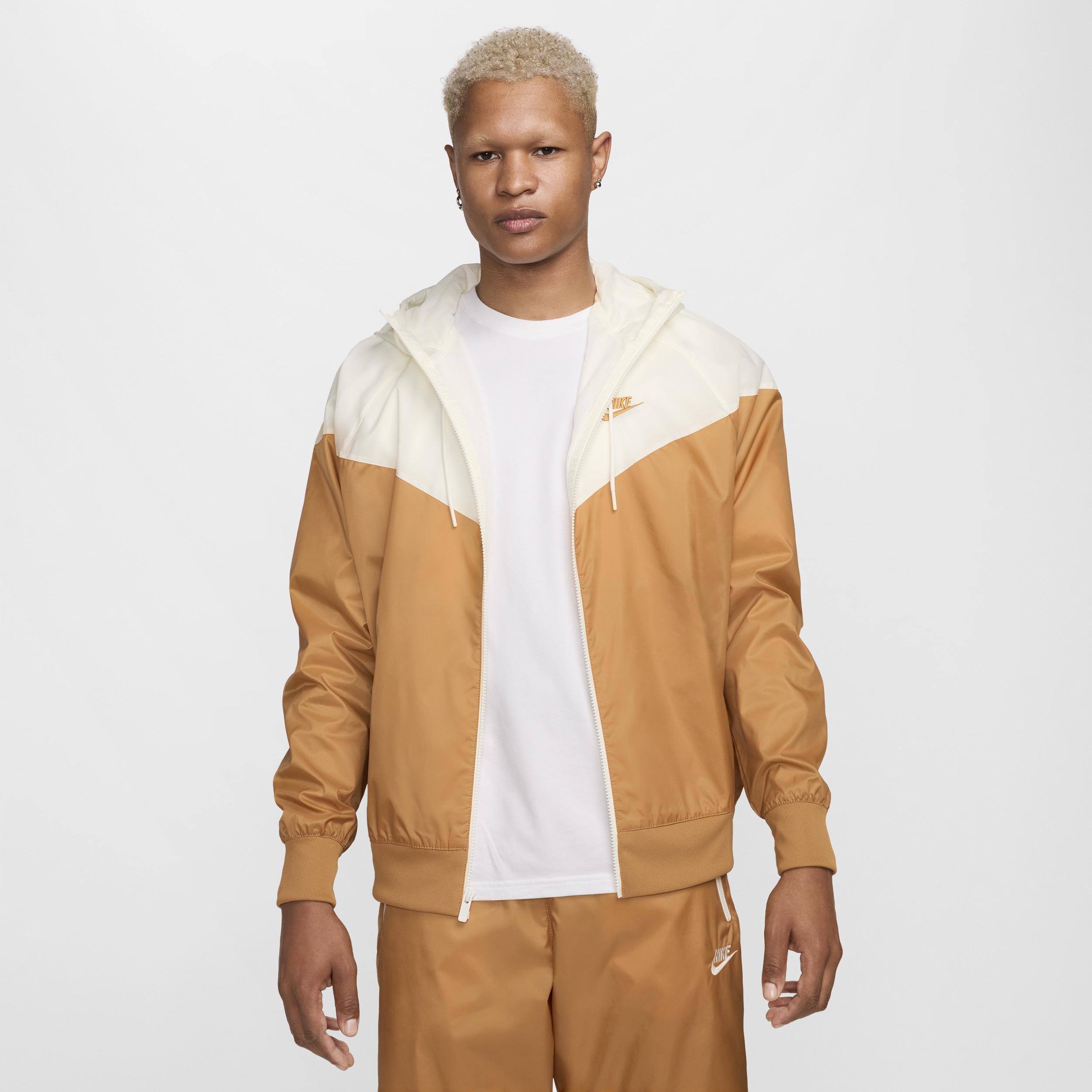 Nike Mens Nike Woven Windrunner Lined Hooded Jacket - Mens Tan/Tan Product Image