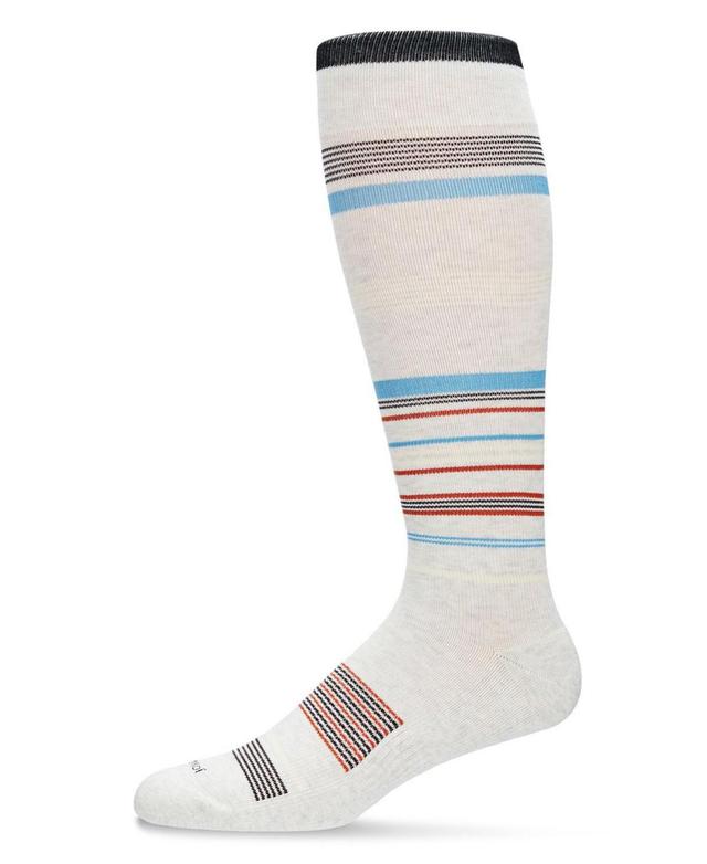 Mens Multi Striped Cotton Compression Socks Product Image