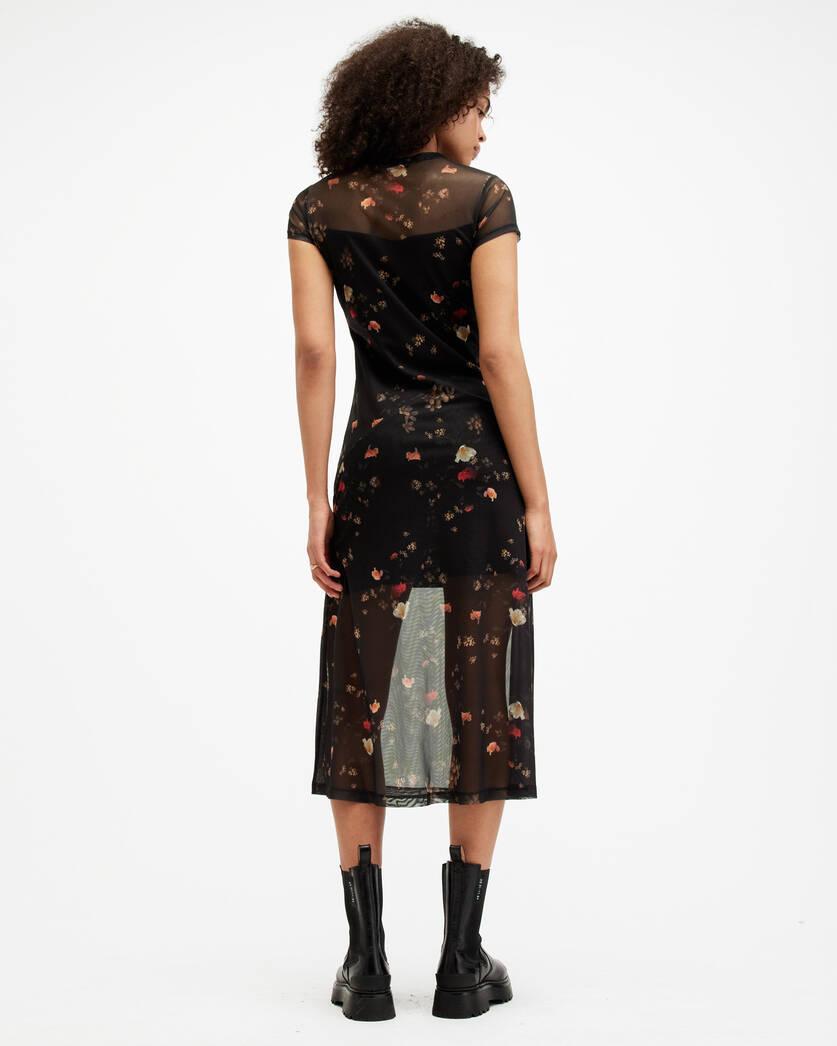 Hanna Short Sleeve Mesh Kora Midi Dress Product Image