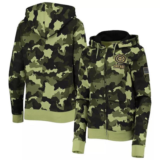 Womens New Era Chicago Cubs 2022 MLB Armed Forces Day Camo Full-Zip Hoodie Product Image