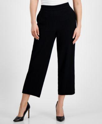 Petite Mid-Rise Pull-On Wide-Leg Pants  Product Image