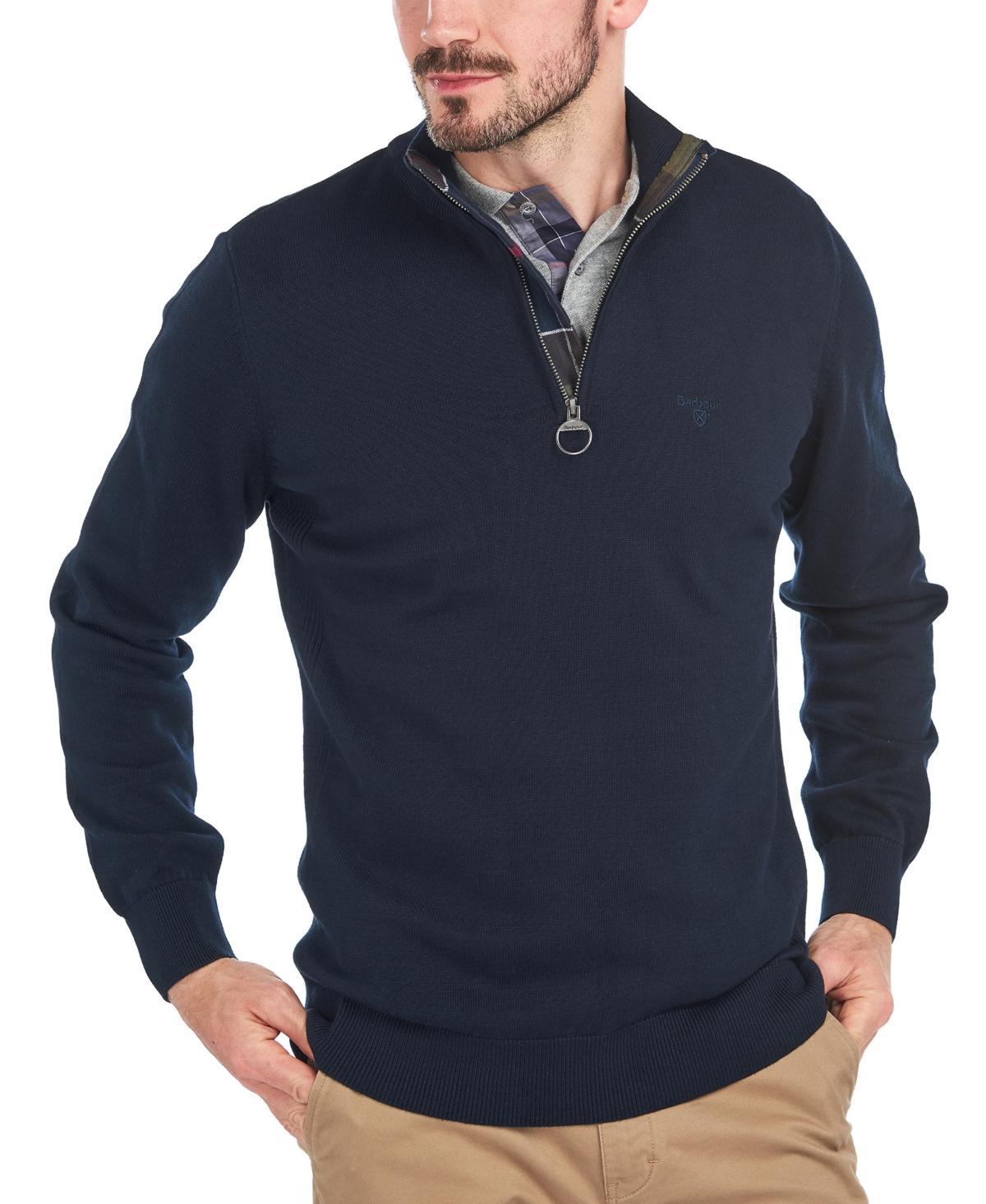 Mens Quarter-Zip Cotton Sweater Product Image