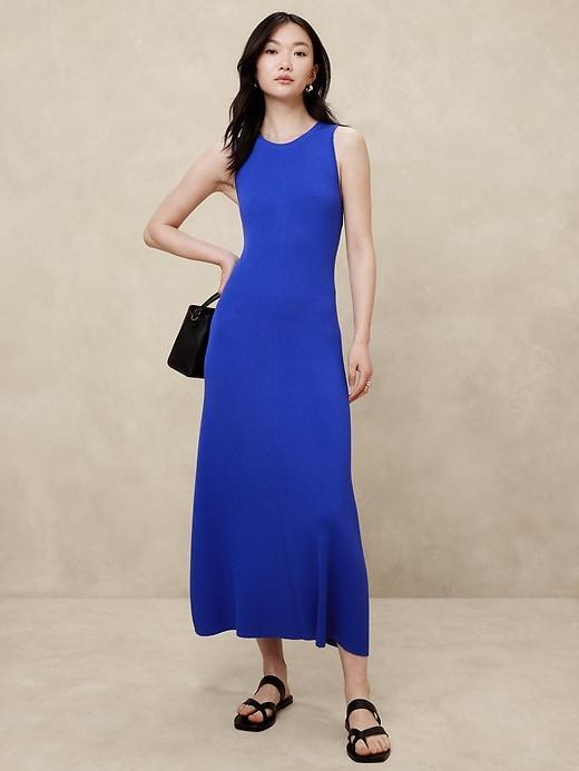 Refined Ribbed Midi Sweater Dress Product Image