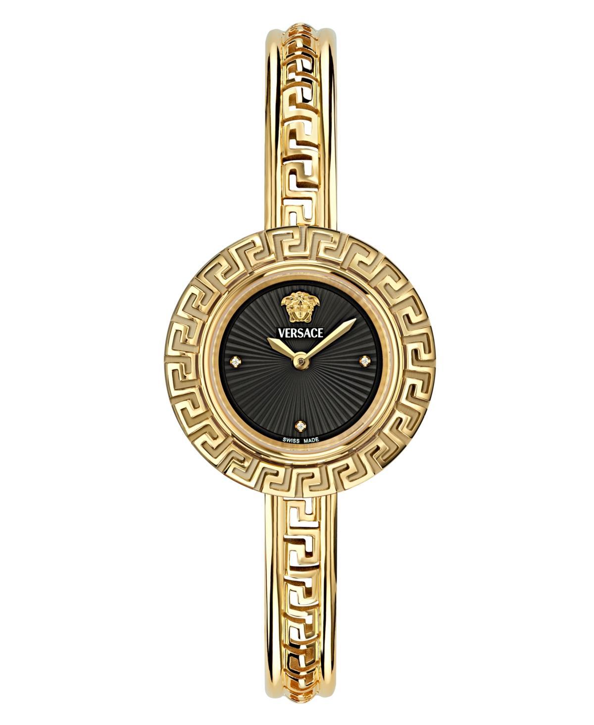 Versace Womens Swiss Gold Ion Plated Stainless Steel Bangle Bracelet Watch 28mm - Gold Product Image