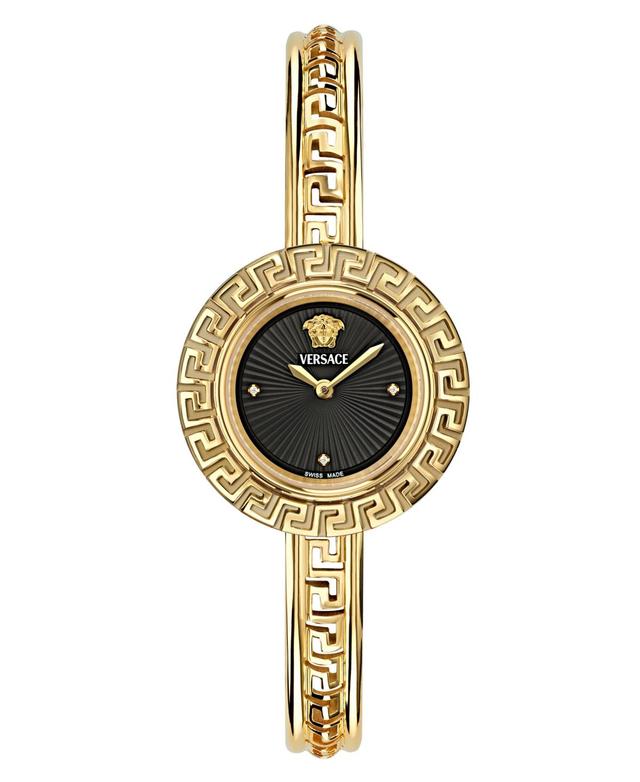 Versace Womens La Greca Analog Gold Tone Stainless Steel Bracelet Watch Product Image