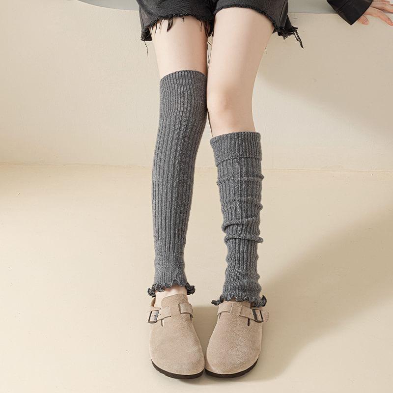 Lettuce Edge Knit Leg Warmers Product Image