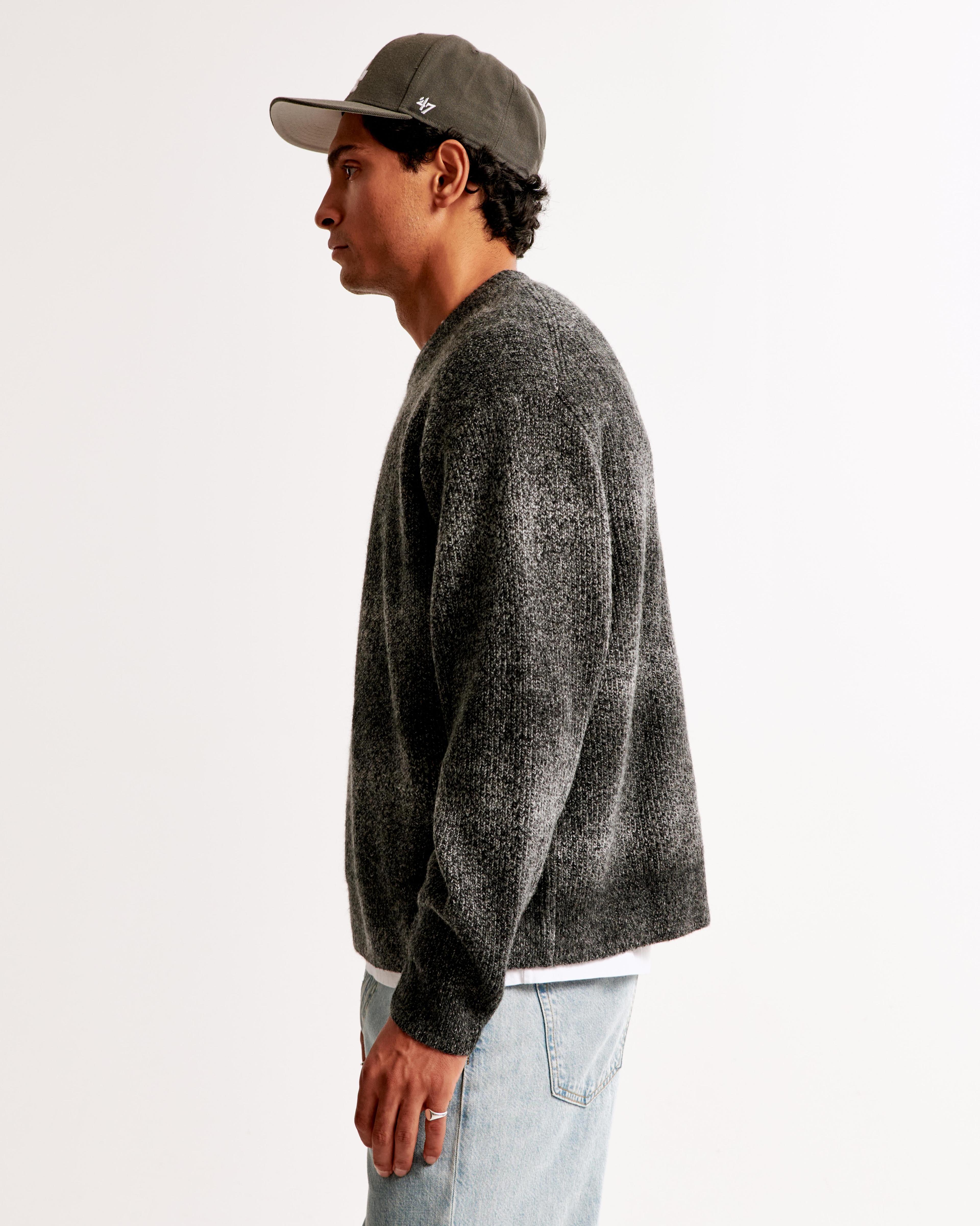 Oversized Marled Crew Sweater Product Image