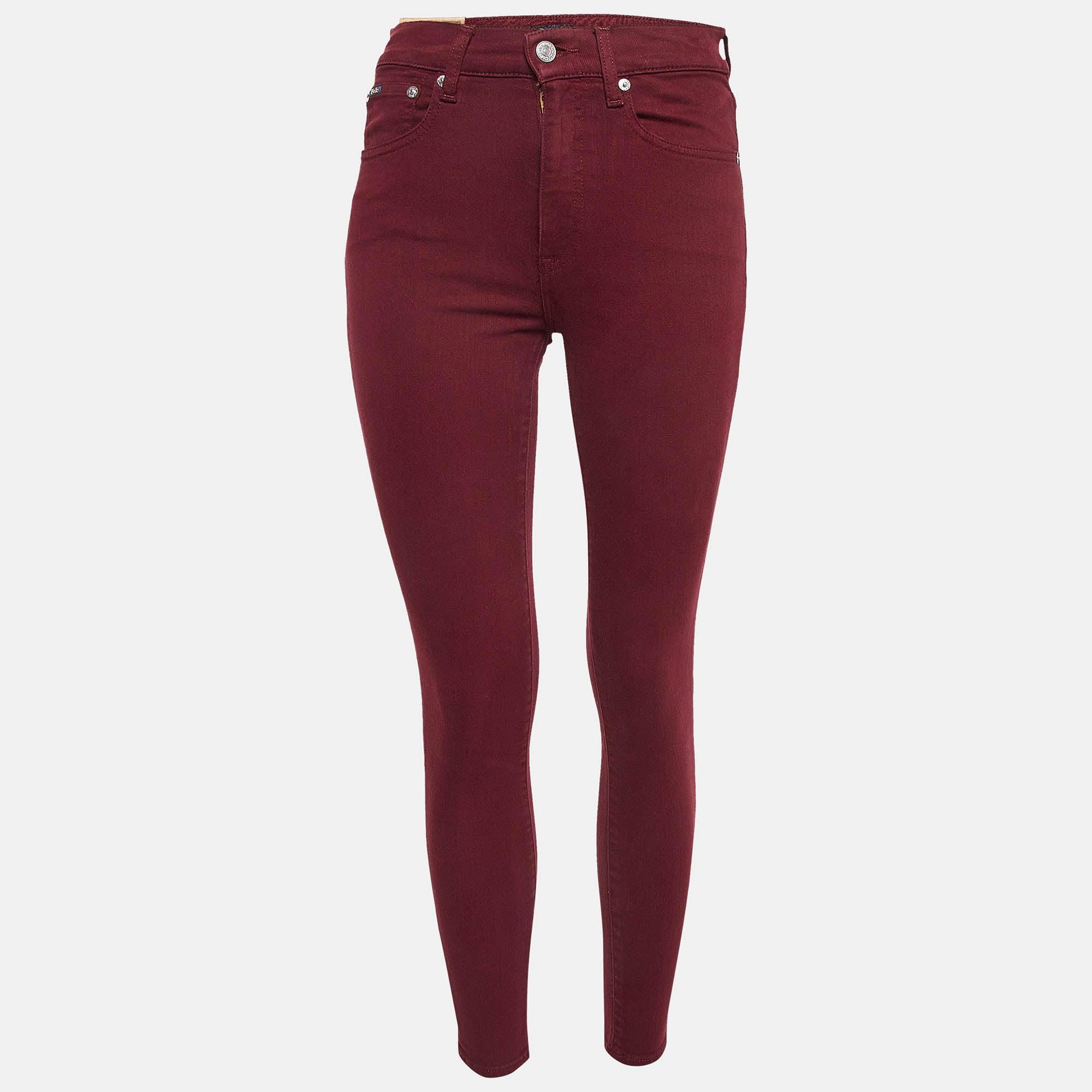 POLO RALPH LAUREN Burgundy Denim In White Product Image