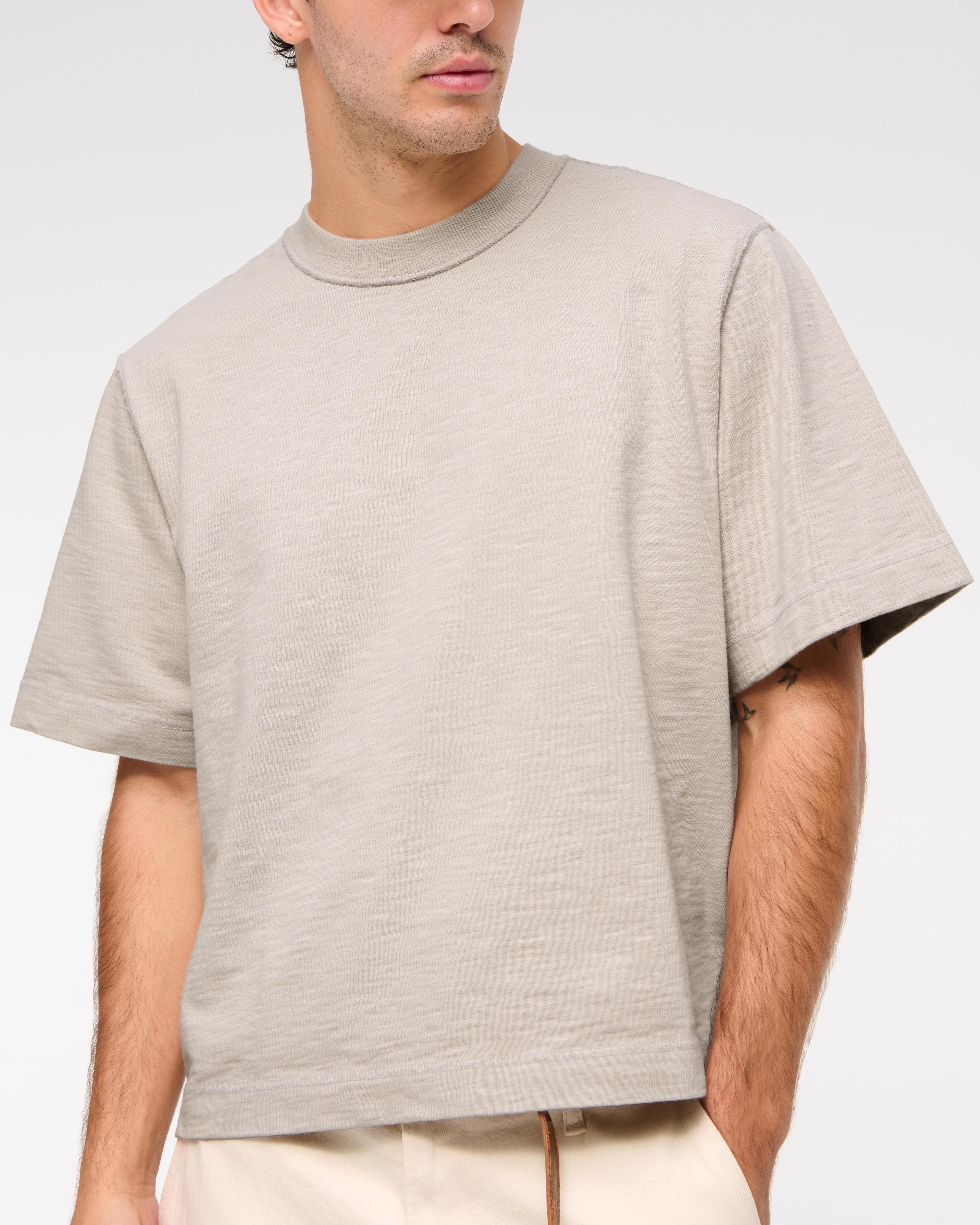 Premium Heavyweight Slub Cropped Tee Product Image