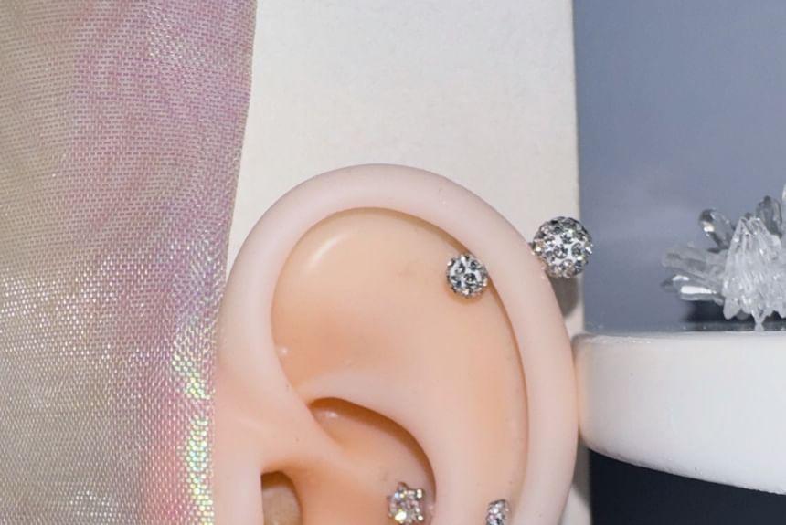 CZ Alloy Huggie Earring Product Image