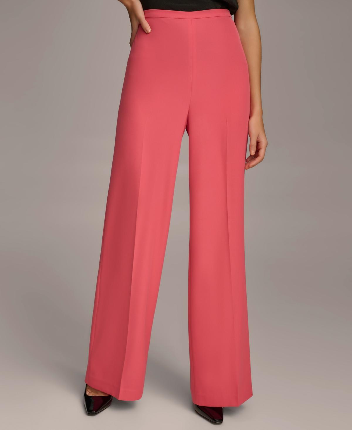 Women's Flat-Front Wide-Leg Pants Product Image