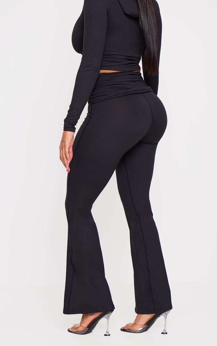 Shape Black Seamless Fold Over Pants Product Image