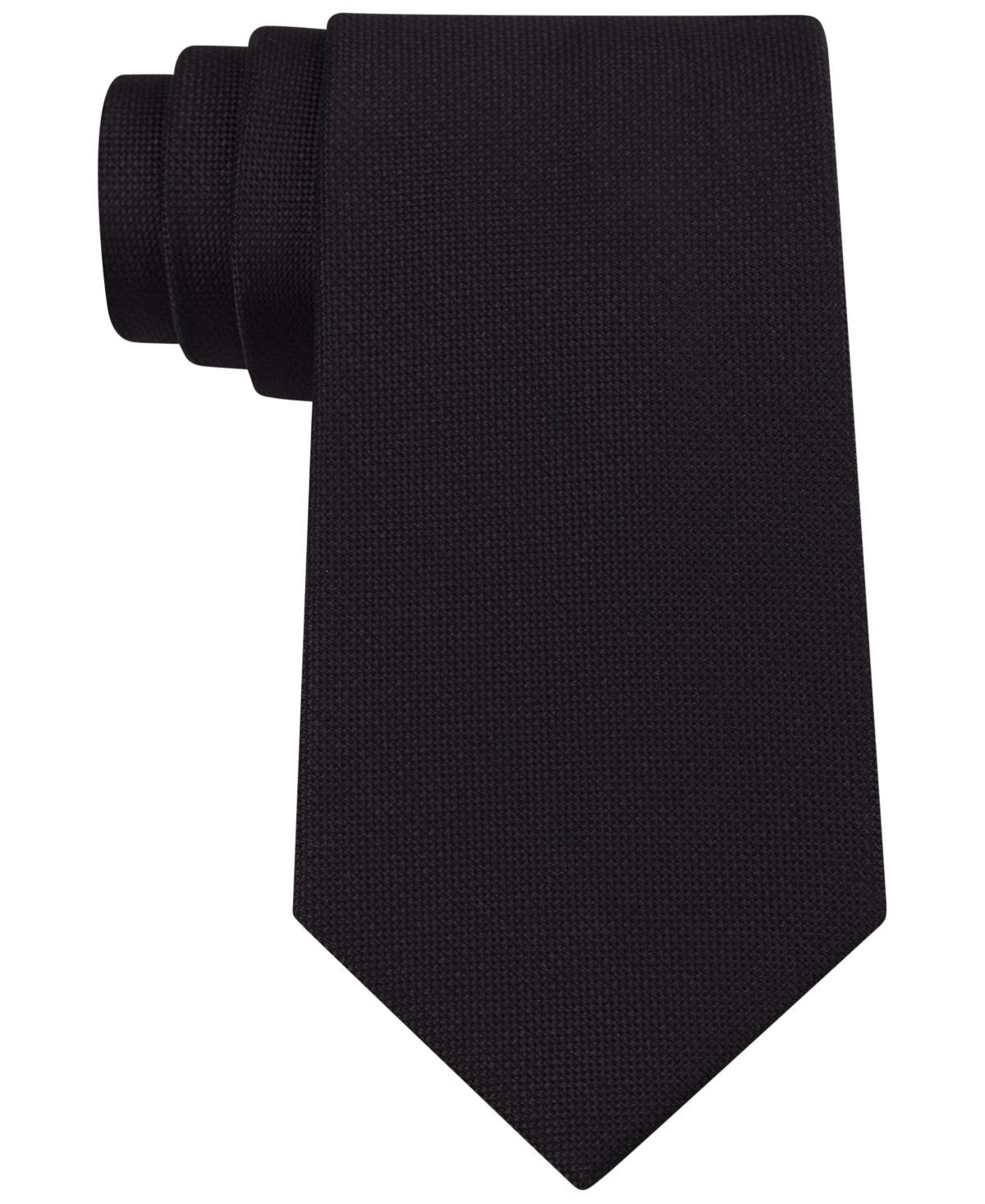 Mens Calvin Klein Silver Spun Solid Slim Tie Product Image