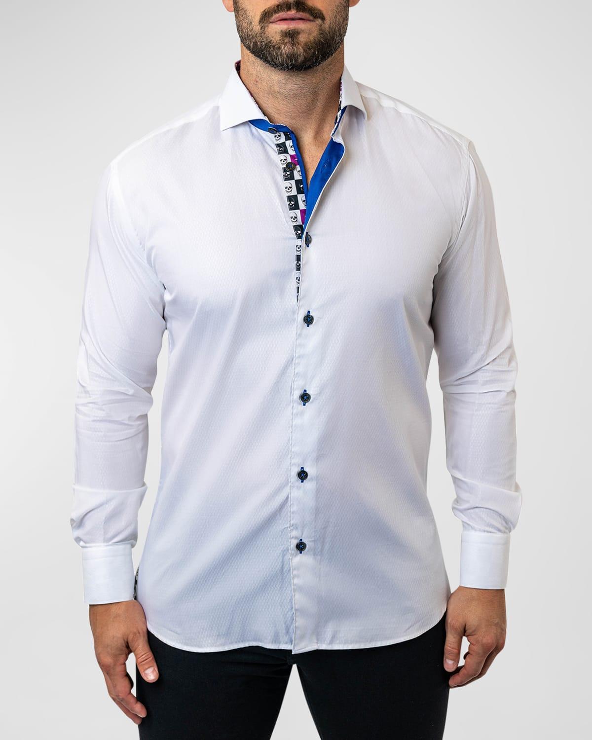 Maceoo Einstein Target 36 White Contemporary Fit Button-Up Shirt at Nordstrom Product Image