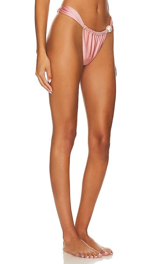 Montce Swim Sandra Pearl Bikini Bottom in Rose. Product Image