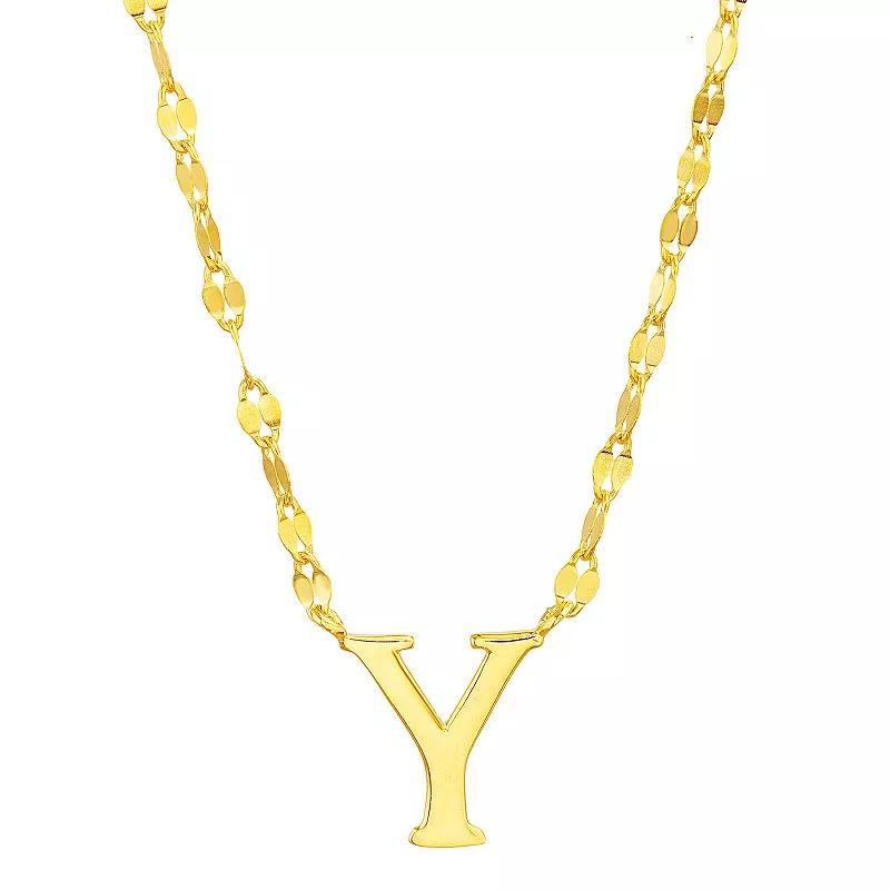 Paige Harper Initial Necklace, Womens Y Gold Tone Product Image