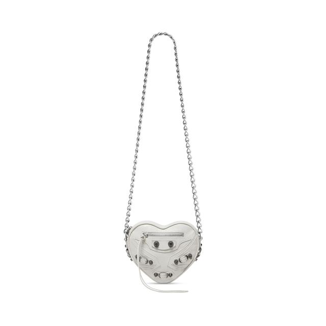 Women's Le Cagole Heart Mini Bag  in Optic White Product Image