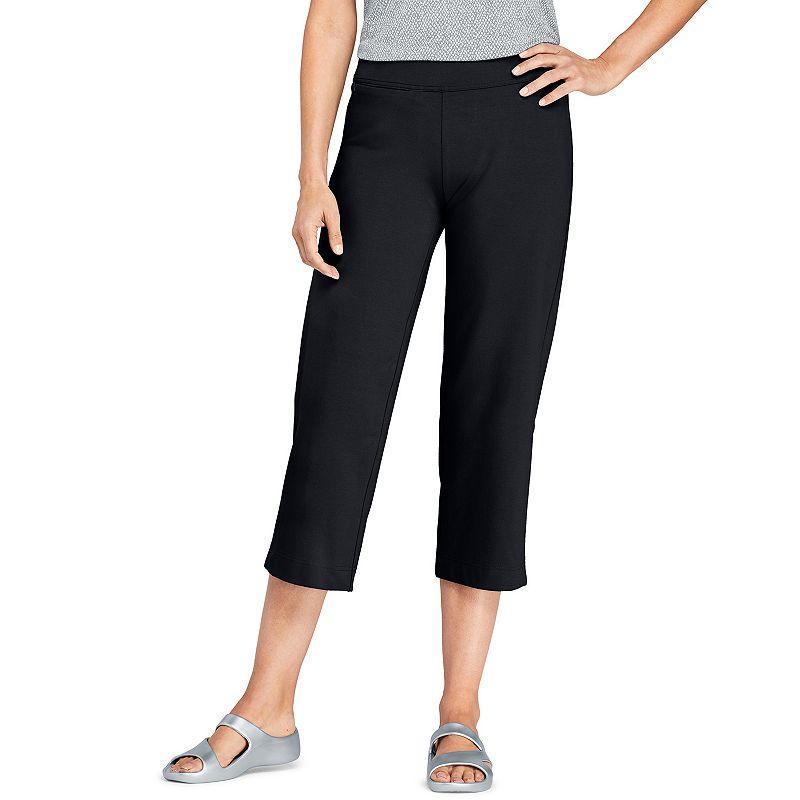 Petite Lands End Starfish Straight-Leg Pull-On Crop Pants, Womens Product Image