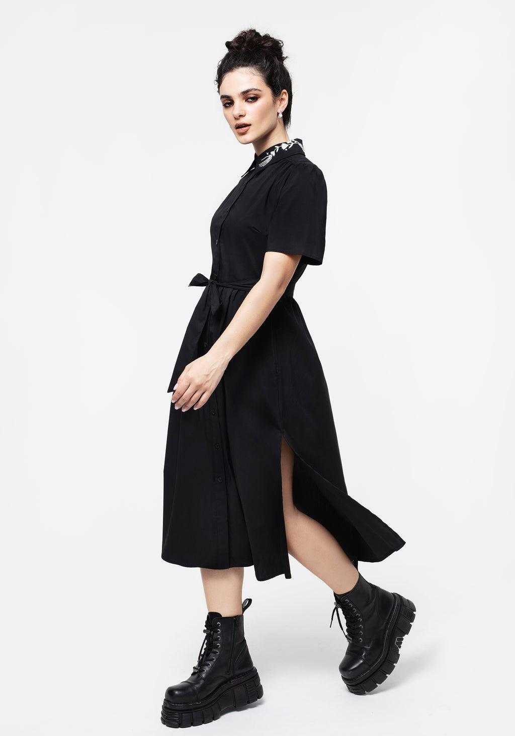 Tempora Embroidered Midi Shirt Dress Product Image