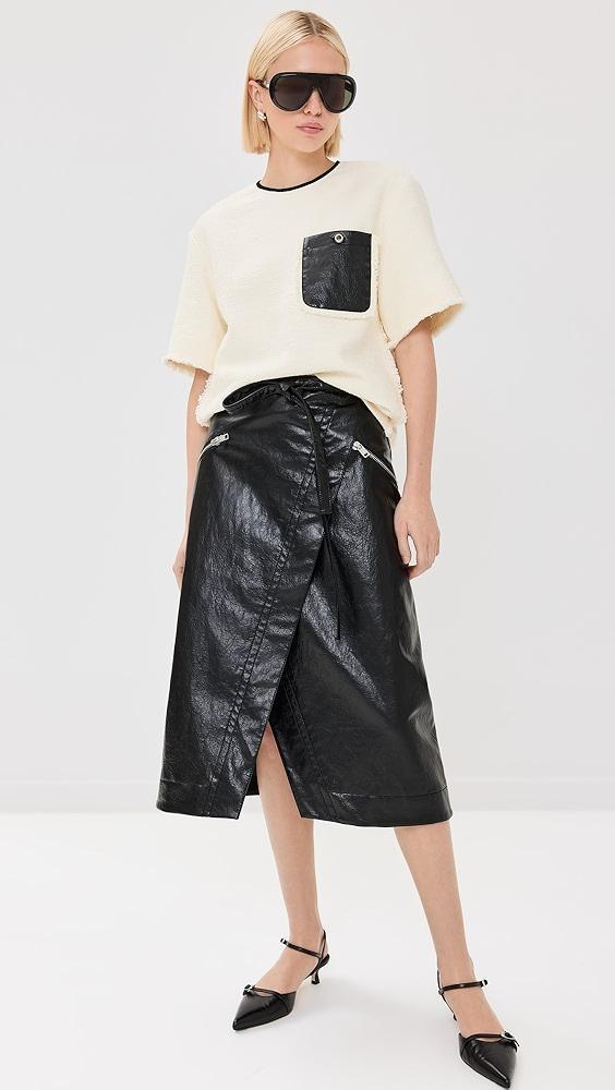 3.1 Phillip Lim Textured Faux Leather Wrap Skirt | Shopbop Product Image