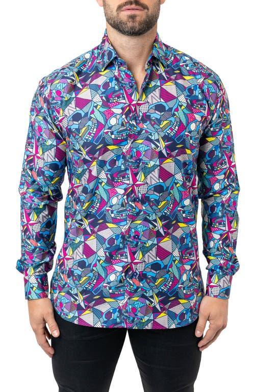 Mens Fibonacci Abstract Skulls Dress Shirt Product Image