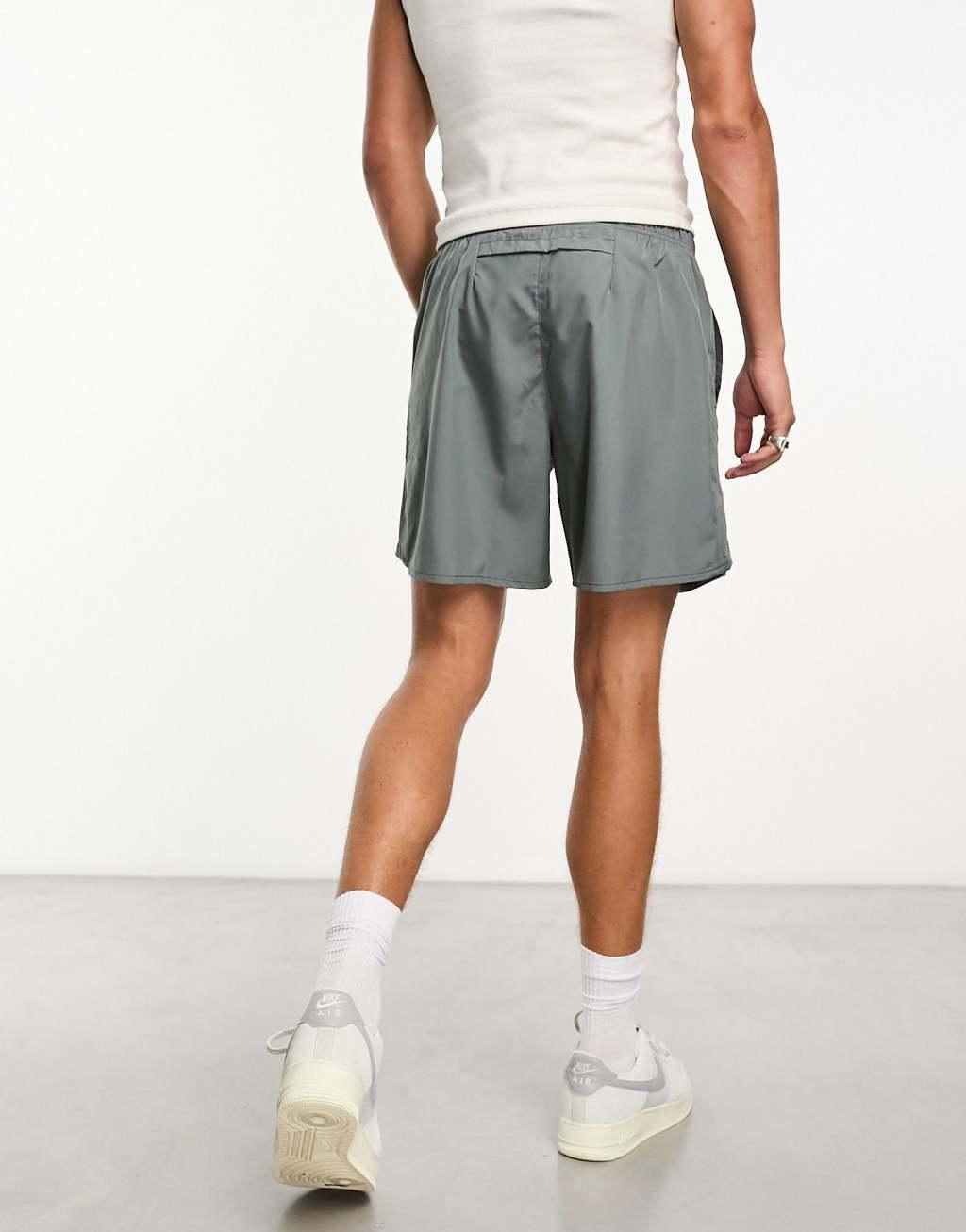 Nike Running Challenger Dri-FIT 7 inch shorts in gray Product Image