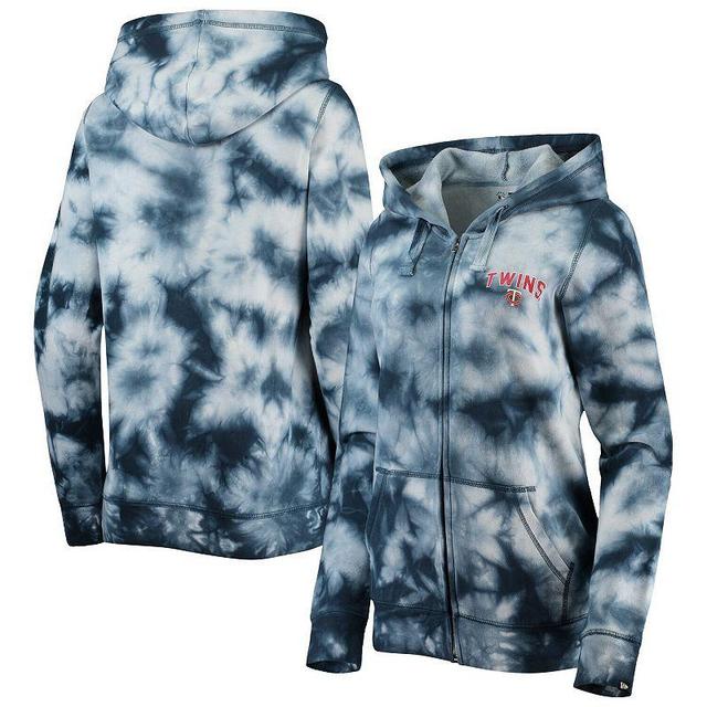 Womens New Era Navy Minnesota Twins Tie-Dye Full-Zip Hoodie Product Image