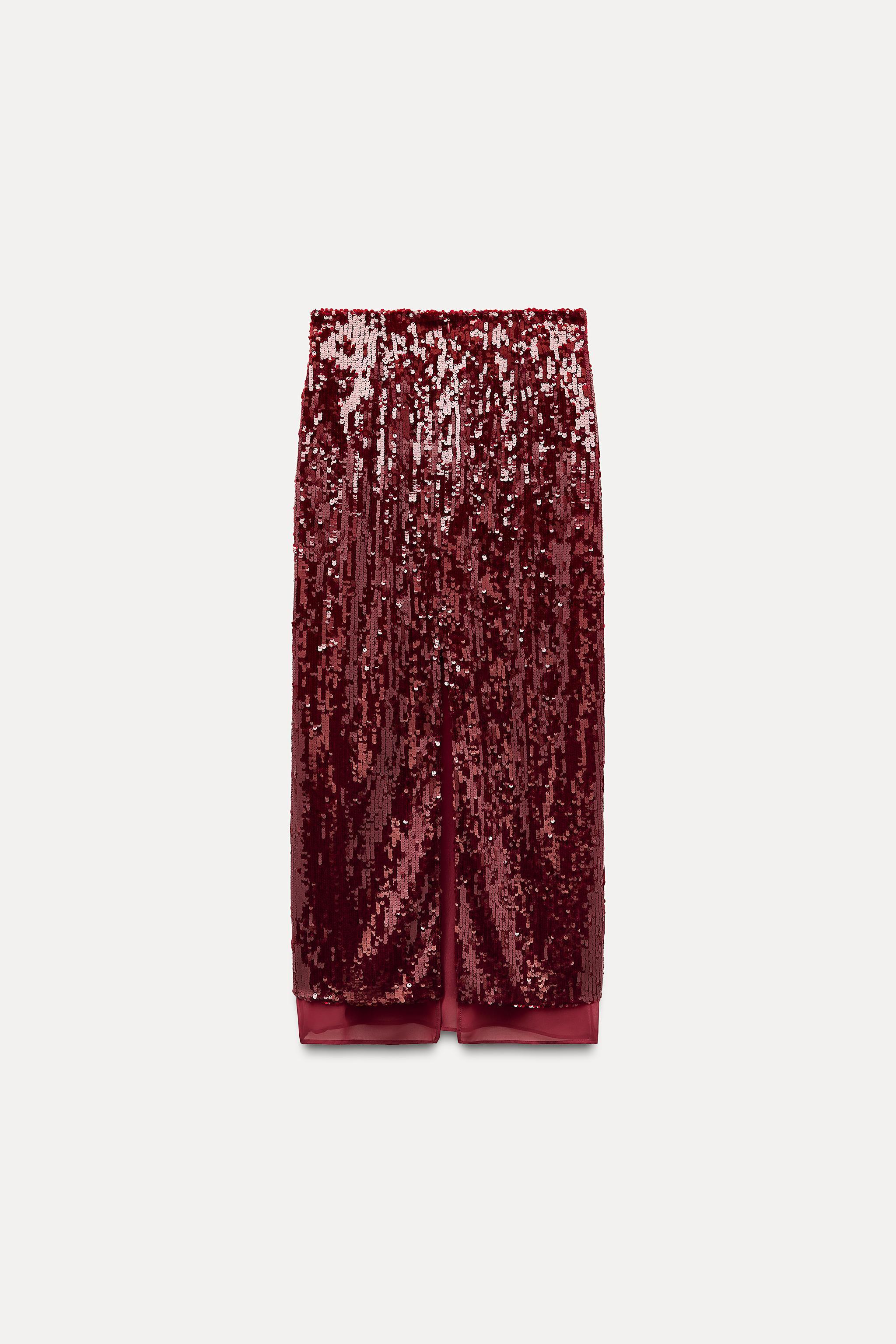 SEQUIN MIDI SKIRT Product Image