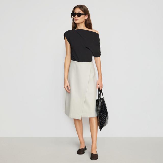 Alba Asymmetric Vegan Leather Skirt Product Image