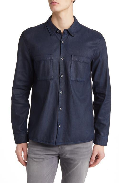 John Varvatos Cole Coated Denim Button-Up Shirt Product Image