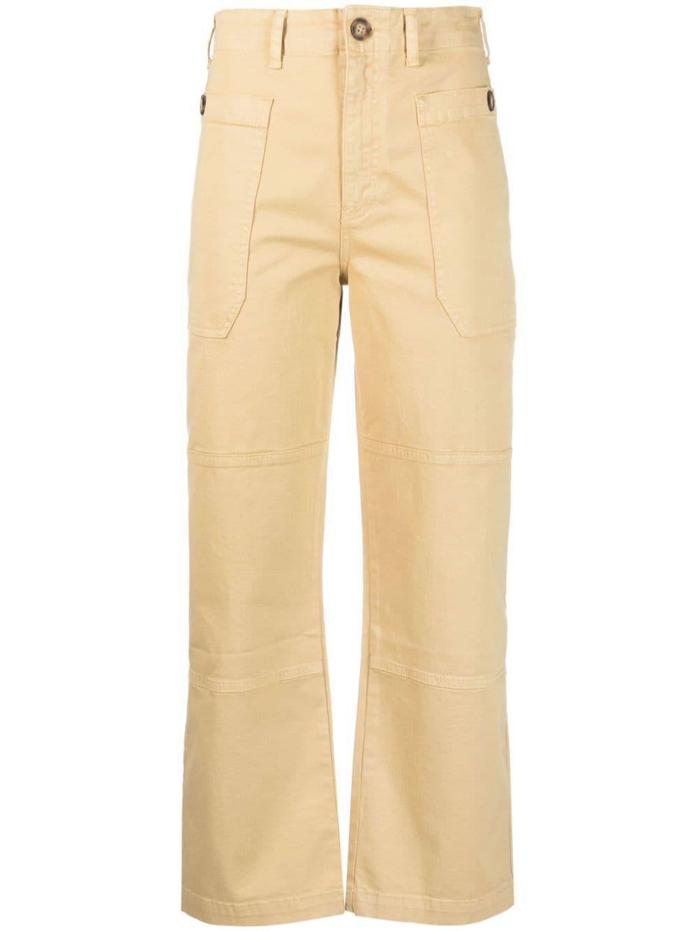 FRAME Straight-leg Utility Trousers In Brown Product Image