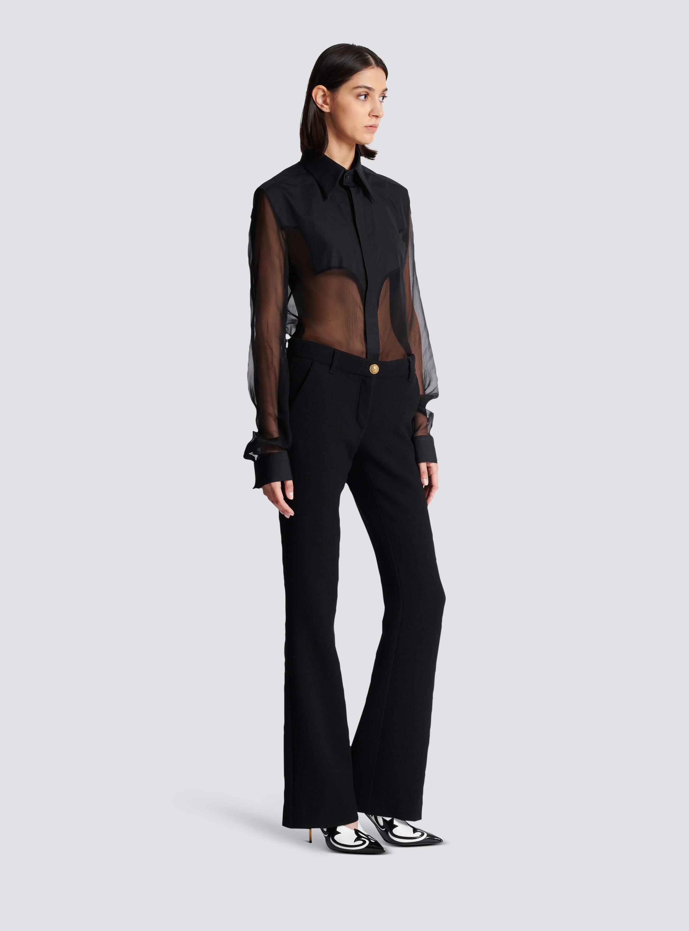 Bootcut crepe trousers Product Image