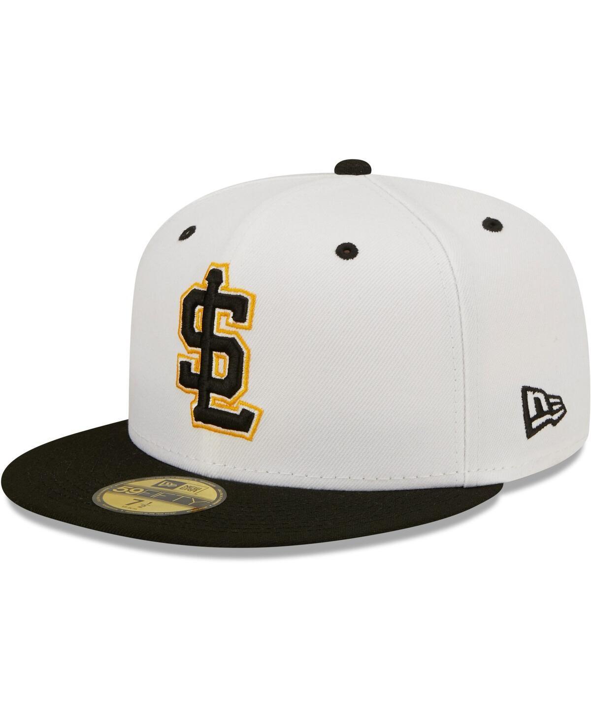 Mens New Era White Salt Lake Bees Alternate Logo Authentic Collection 59FIFTY Fitted Hat Product Image