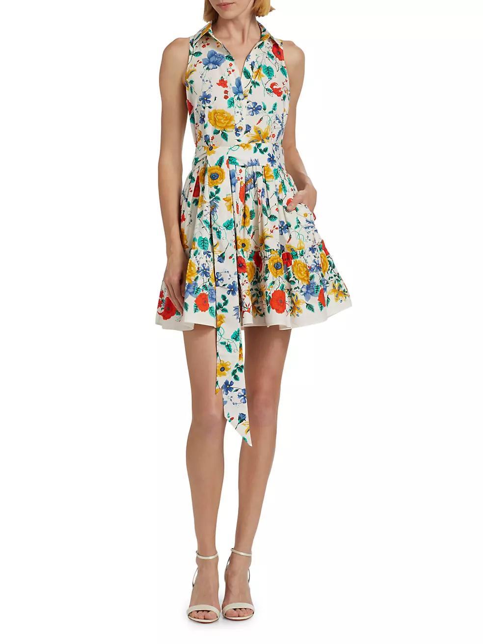 Hannah Floral Cotton Poplin Minidress Product Image