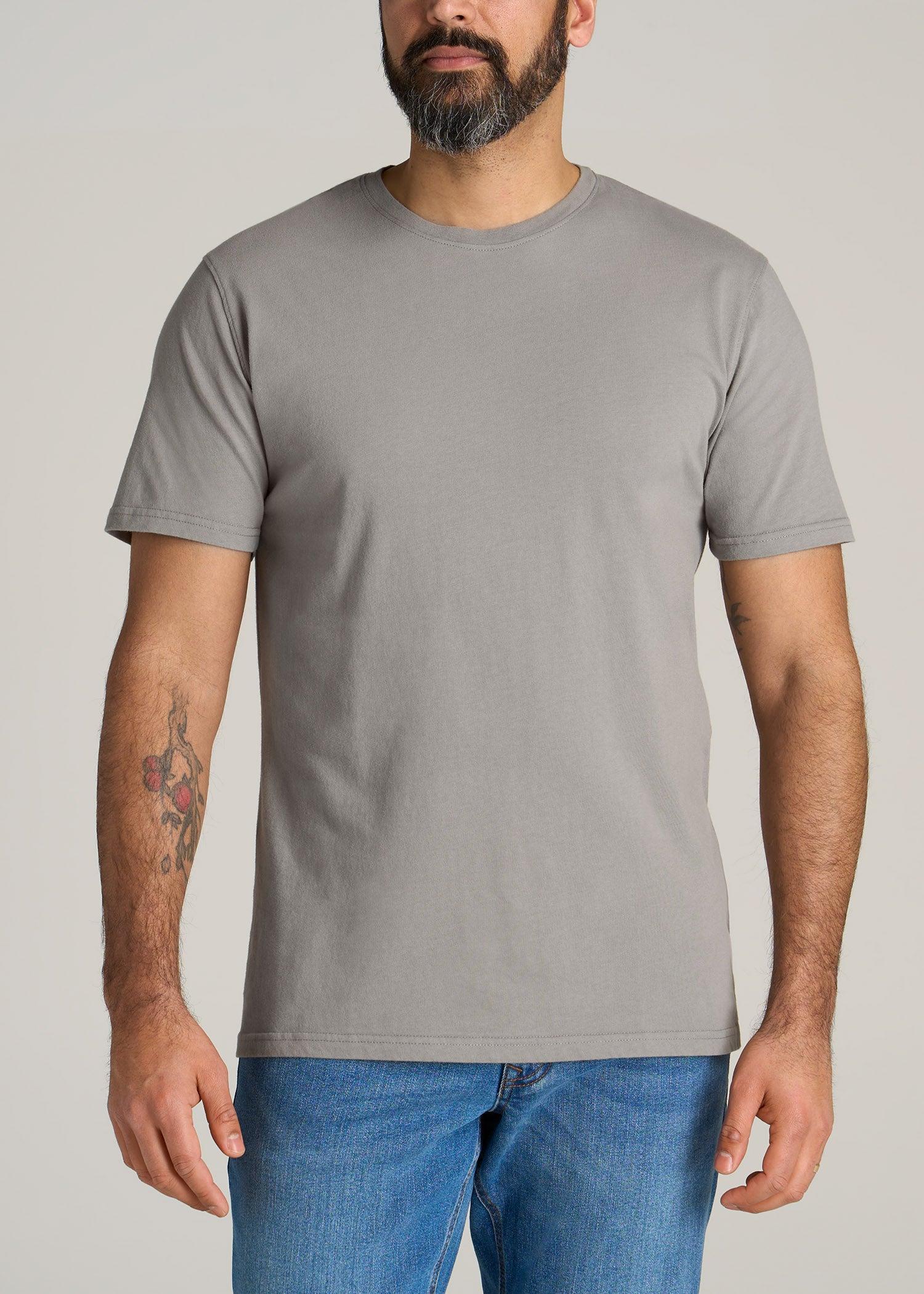 LJ&S Men's Tall REGULAR-FIT Crew Neck Tee in Pewter Product Image