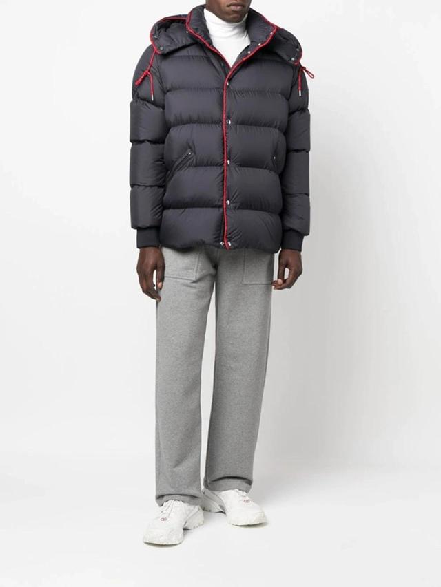 MONCLER Blue Amarante Hooded Quilted Jacket Product Image