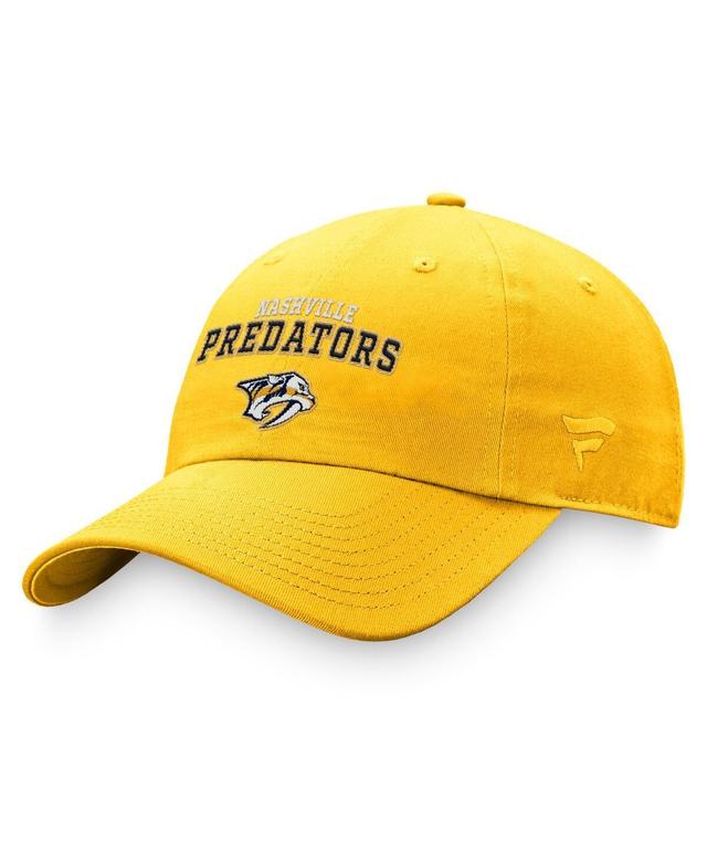 Womens Fanatics Branded Gold Nashville Predators Fundamental Two-Hit Adjustable Hat Product Image