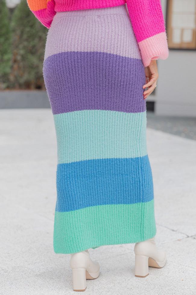 Coming Together Multi Color Striped Skirt Product Image