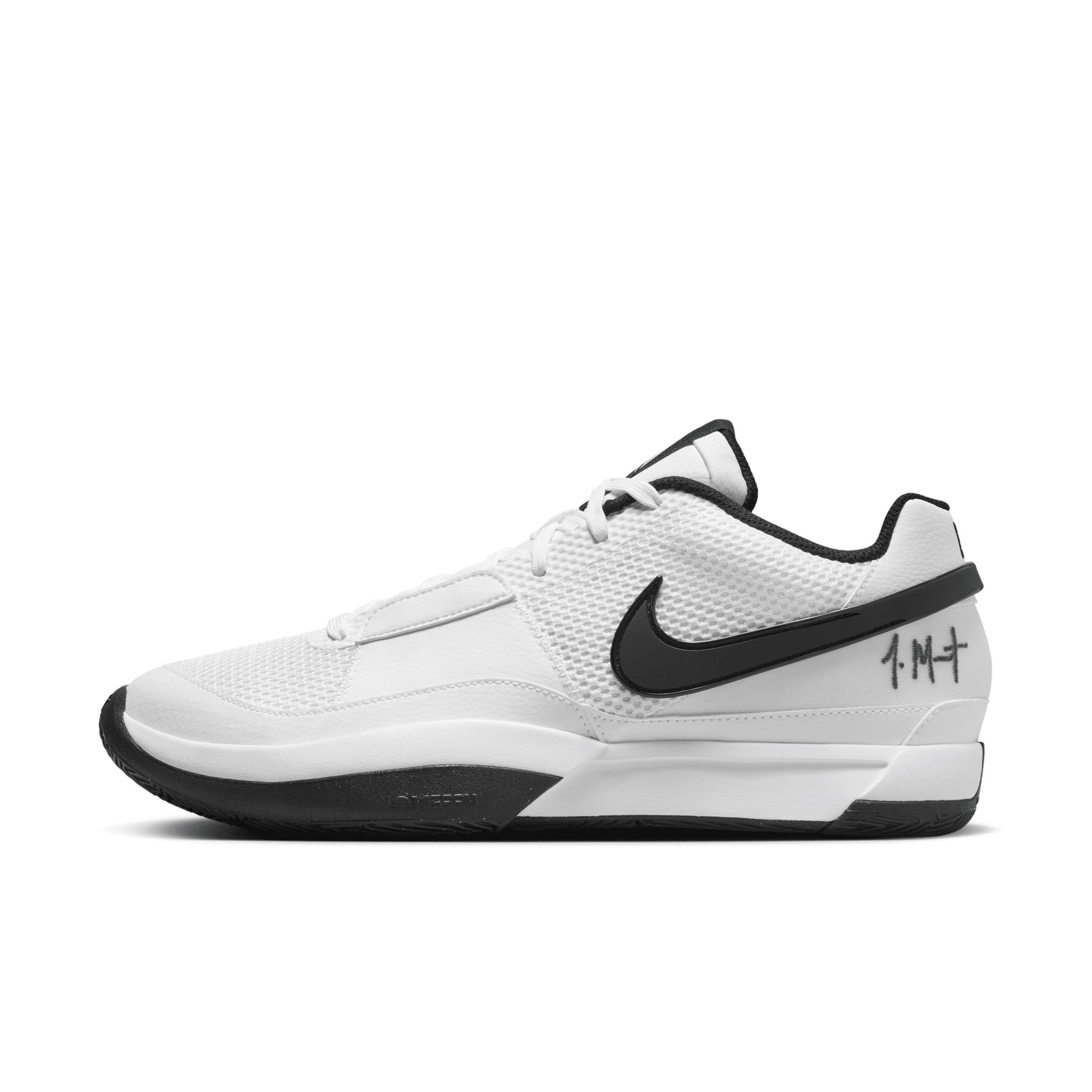 Nike Mens Ja Morant Nike JA 1 TB - Mens Basketball Shoes White/Black/White Product Image